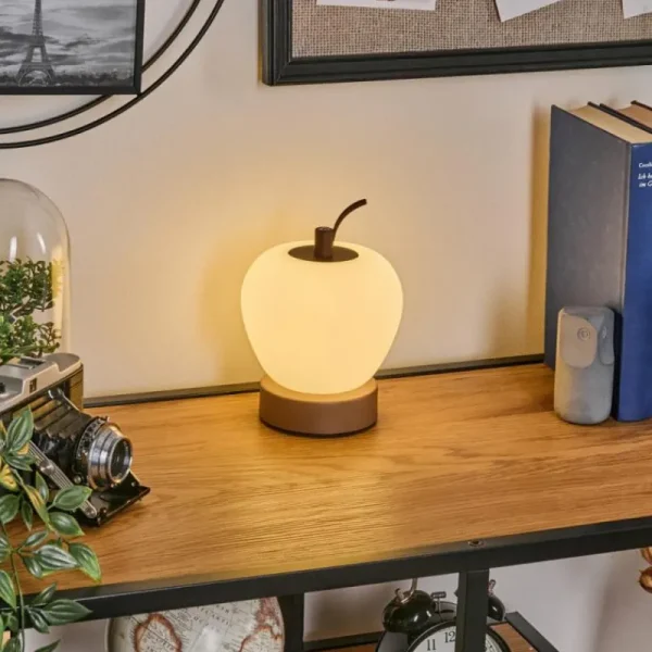 hofstein Opsaheden Lampe à poser LED Brun, Blanc, 1 lumière* Lampes Modernes