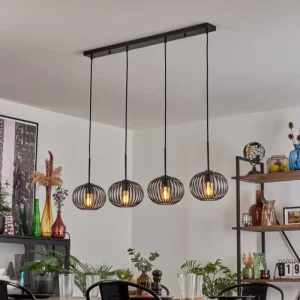 hofstein Oravi Suspension Noir, 4 lumières* Lampes Modernes