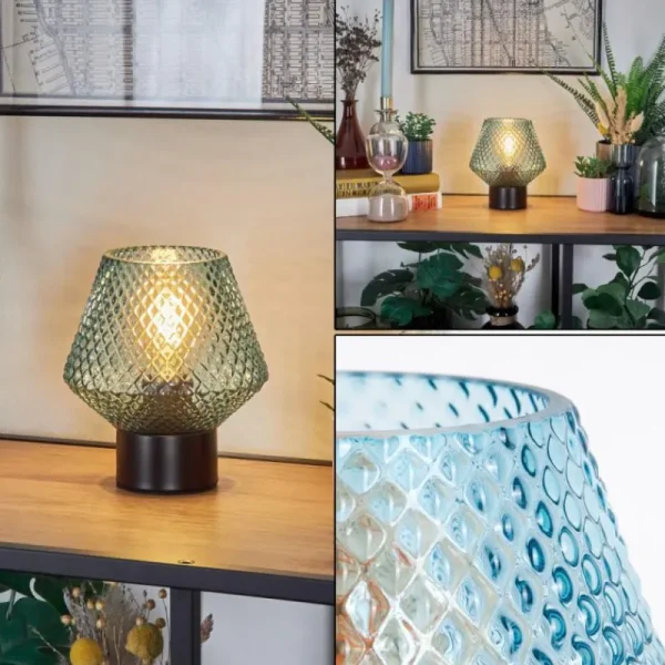 hofstein Paderne Lampe à poser Noir, 1 lumière* Lampes En Verre