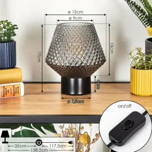 hofstein Paderne Lampe à poser Noir, 1 lumière* Lampes Modernes