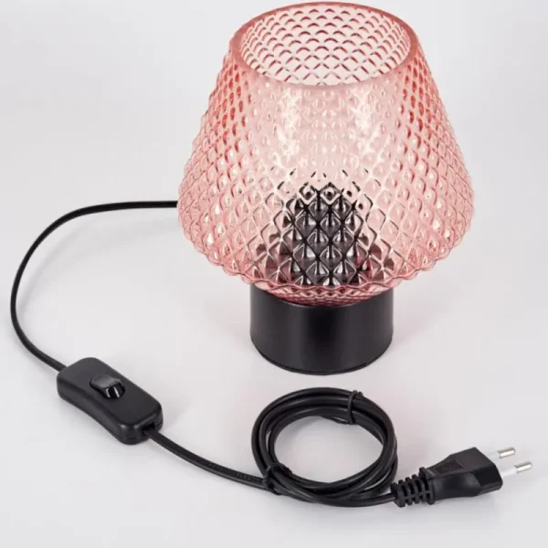 hofstein Paderne Lampe à poser Noir, 1 lumière* Lampes En Verre