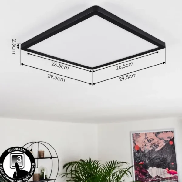 hofstein Panneau LED Boyero Noir, 1 lumière* Lampes Modernes