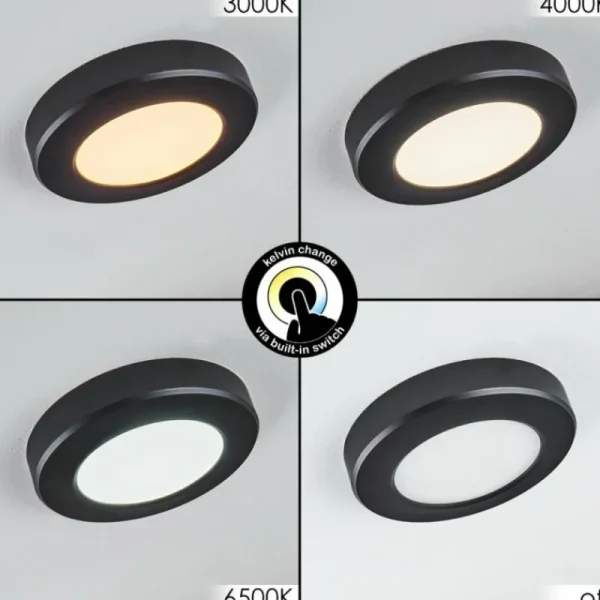 hofstein Panneau LED Canditas Noir, 1 lumière* Lampes Modernes