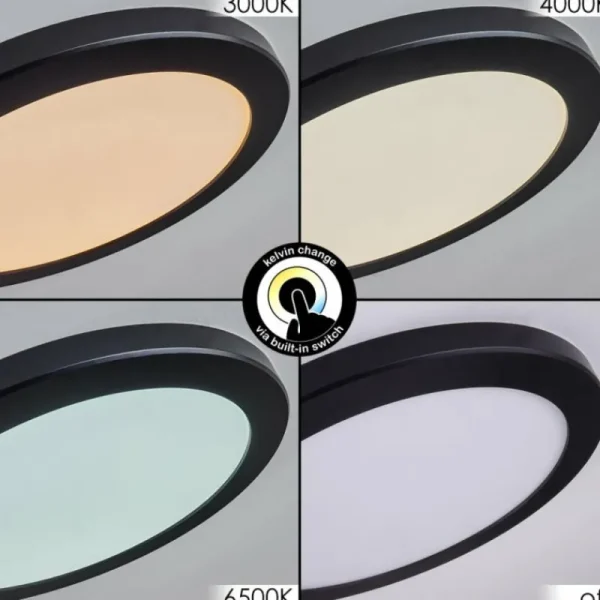 hofstein Panneau LED Canditas Noir, 1 lumière* Lampes Modernes