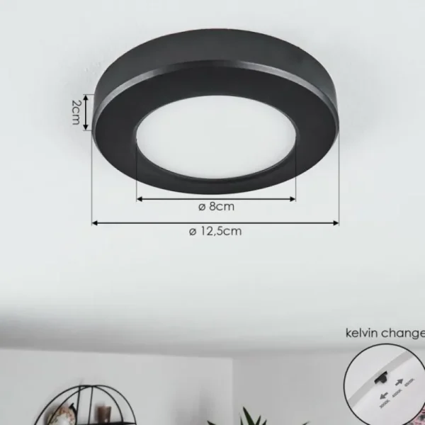 hofstein Panneau LED Canditas Noir, 1 lumière* Lampes Modernes