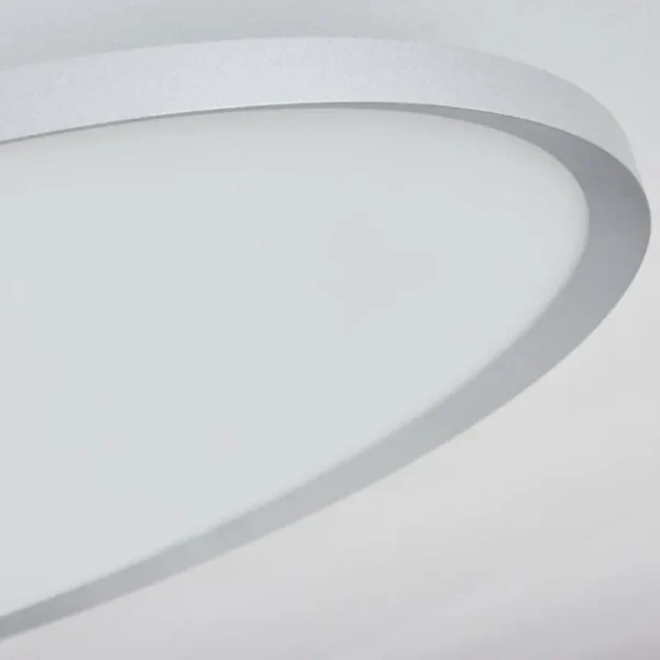 hofstein Panneau LED Kombito Argenté, Blanc, 1 lumière, Télécommandes* Lampes Modernes