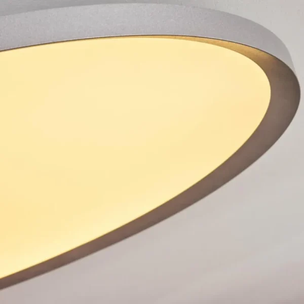 hofstein Panneau LED Kombito Argenté, Blanc, 1 lumière, Télécommandes* Lampes Modernes