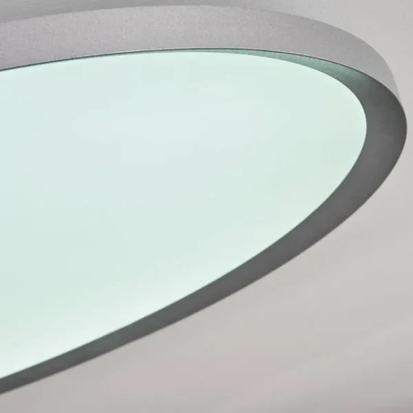 hofstein Panneau LED Kombito Argenté, Blanc, 1 lumière, Télécommandes* Lampes Modernes