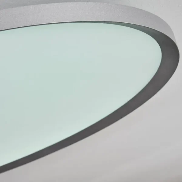 hofstein Panneau LED Kombito Argenté, Blanc, 1 lumière, Télécommandes* Lampes Modernes