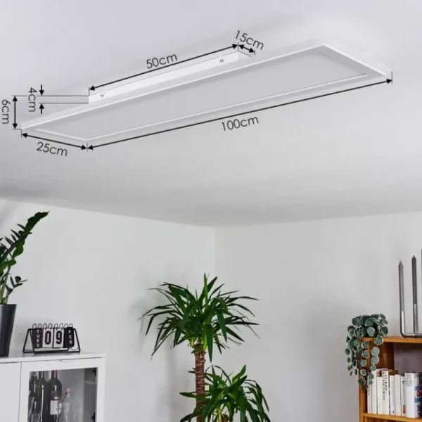 hofstein Panneau LED Mota Blanc, 1 lumière, Télécommandes, Changeur de couleurs* Lampes Modernes