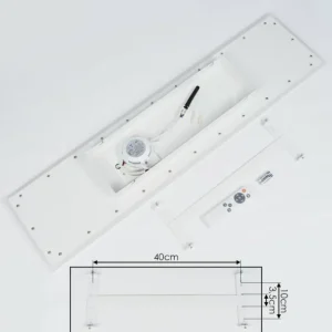 hofstein Panneau LED Mota Blanc, 1 lumière, Télécommandes, Changeur de couleurs* Lampes Modernes