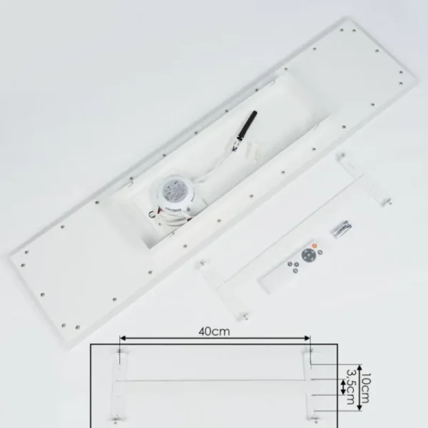 hofstein Panneau LED Mota Blanc, 1 lumière, Télécommandes, Changeur de couleurs* Lampes Modernes