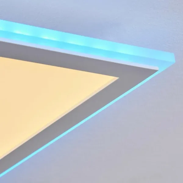 hofstein Panneau LED Mota Blanc, 1 lumière, Télécommandes, Changeur de couleurs* Lampes Modernes