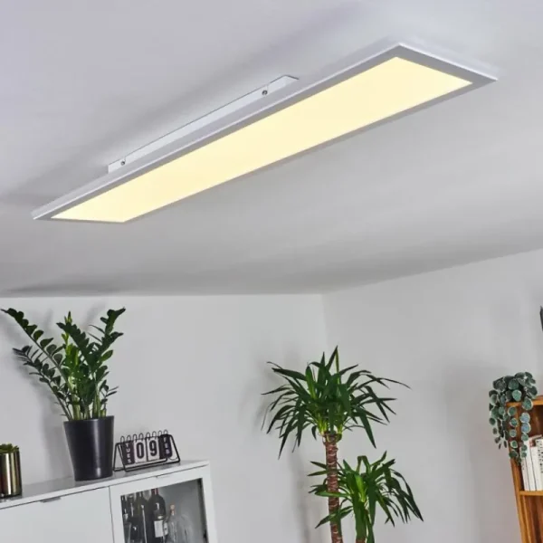 hofstein Panneau LED Mota Blanc, 1 lumière, Télécommandes, Changeur de couleurs* Lampes Modernes