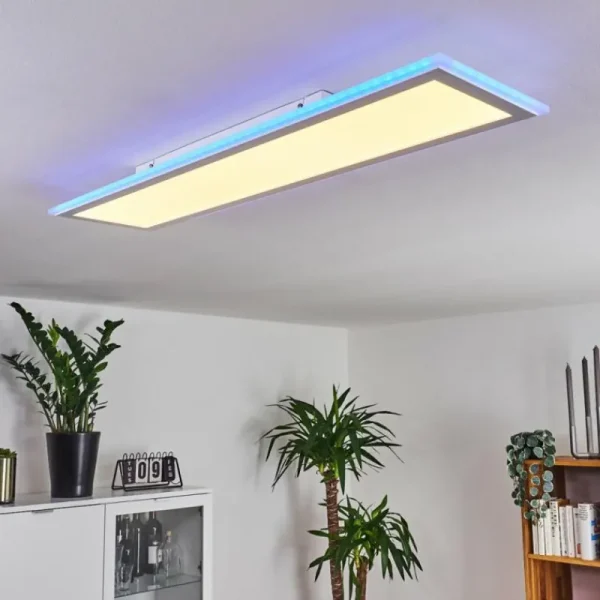 hofstein Panneau LED Mota Blanc, 1 lumière, Télécommandes, Changeur de couleurs* Lampes Modernes