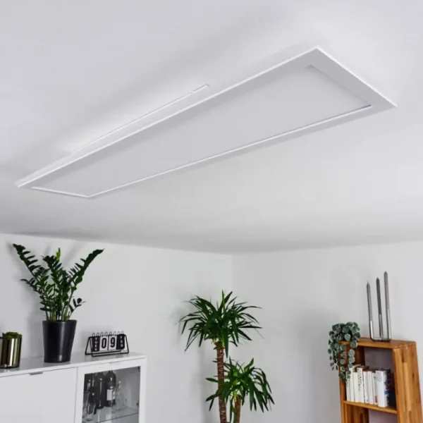 hofstein Panneau LED Mota Blanc, 1 lumière, Télécommandes, Changeur de couleurs* Lampes Modernes