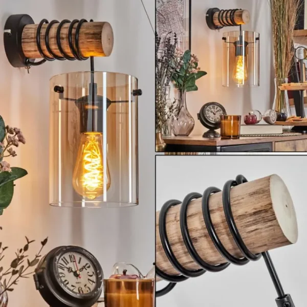 hofstein Parane Applique murale Écru, Noir, 1 lumière* Lampes Modernes