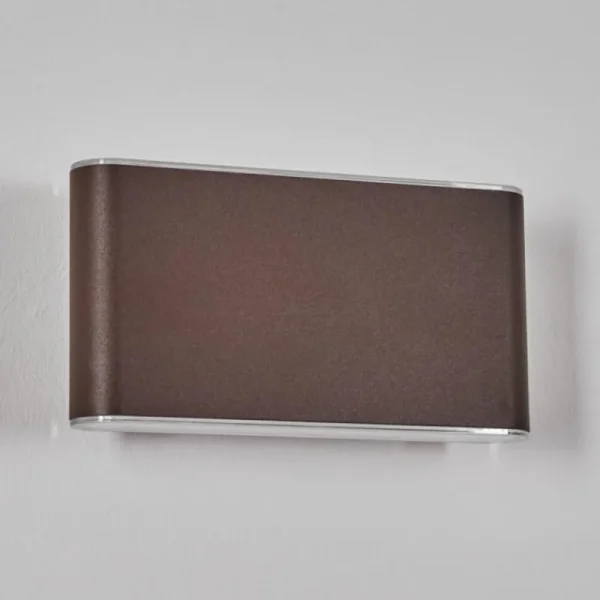 hofstein Paranhas Lampe murale d´extérieur, Luminaire de salle de bain, Luminaire Up & Down, Applique murale Rouille, 1 lumière* Lampes Modernes