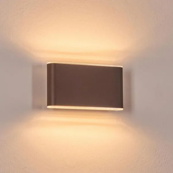 hofstein Paranhas Lampe murale d´extérieur, Luminaire de salle de bain, Luminaire Up & Down, Applique murale Rouille, 1 lumière* Lampes Modernes