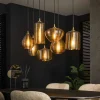 hofstein Pendelleuchte Suspension Anthracite, 7 lumières* Lampes En Verre