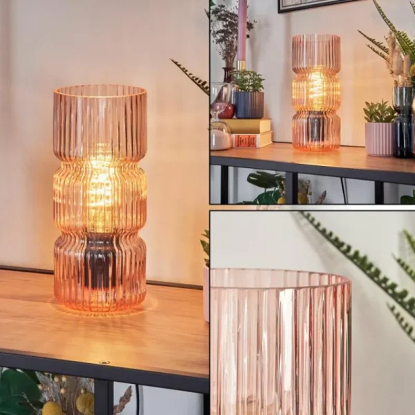 hofstein Penteado Lampe à poser Noir, 1 lumière* Lampes En Verre