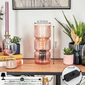 hofstein Penteado Lampe à poser Noir, 1 lumière* Lampes En Verre