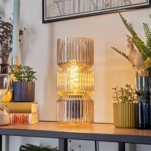 hofstein Penteado Lampe à poser Noir, 1 lumière* Lampes En Verre