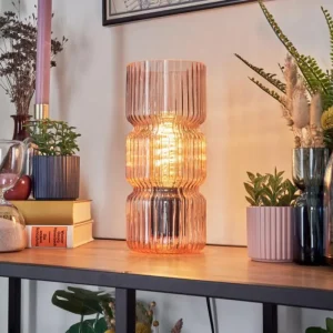 hofstein Penteado Lampe à poser Noir, 1 lumière* Lampes En Verre
