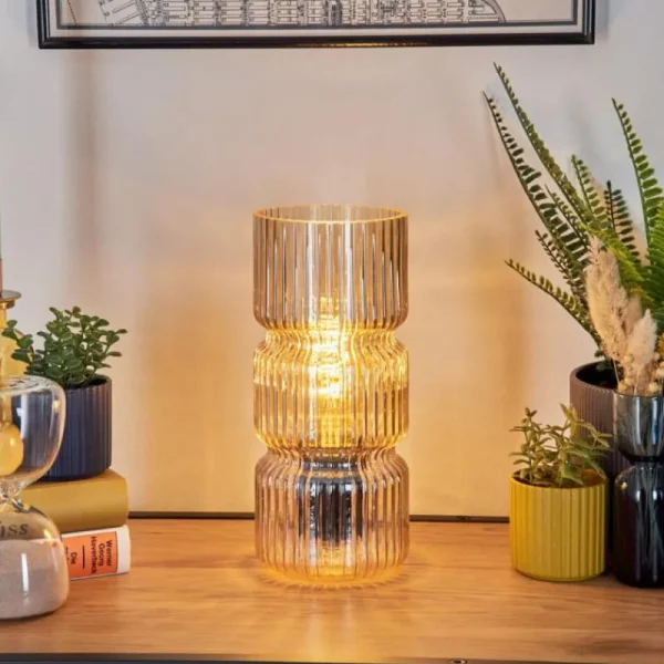hofstein Penteado Lampe à poser Noir, 1 lumière* Lampes En Verre