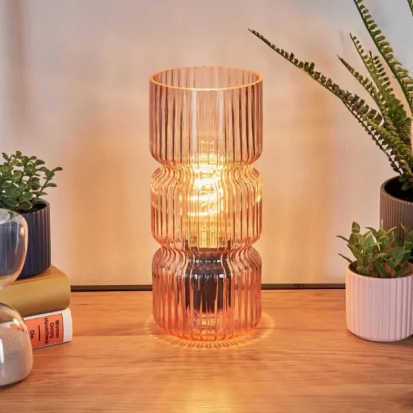 hofstein Penteado Lampe à poser Noir, 1 lumière* Lampes En Verre