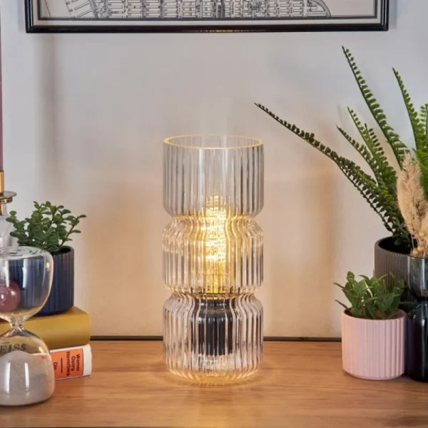 hofstein Penteado Lampe à poser Noir, 1 lumière* Lampes En Verre
