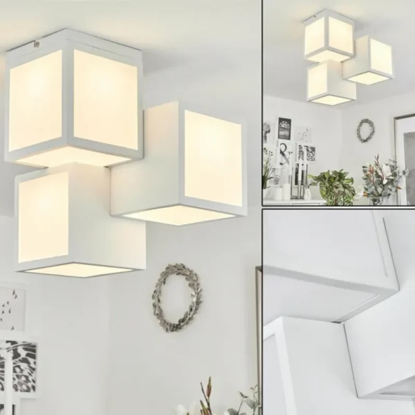 hofstein Plafonnier Allonville LED Blanc, 1 lumière* Lampes Modernes