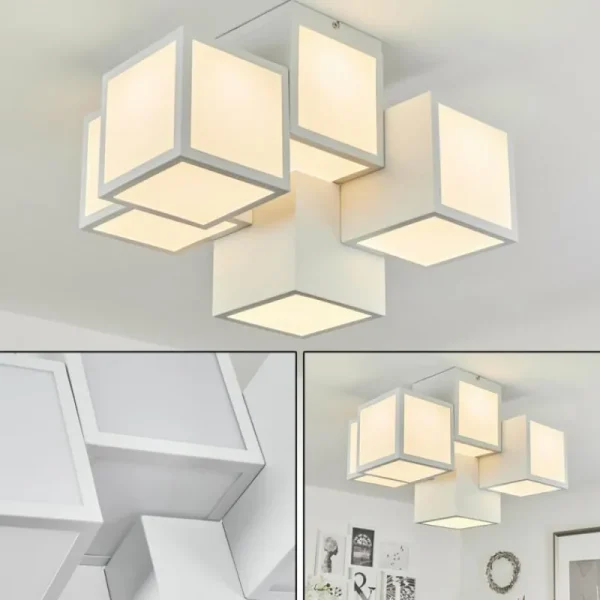 hofstein Plafonnier Allonville LED Blanc, 1 lumière* Lampes Modernes