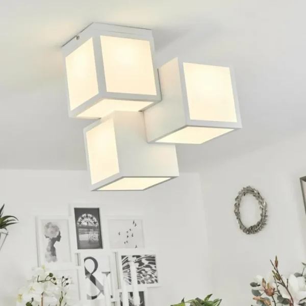 hofstein Plafonnier Allonville LED Blanc, 1 lumière* Lampes Modernes