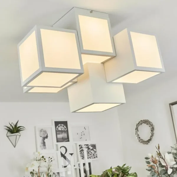 hofstein Plafonnier Allonville LED Blanc, 1 lumière* Lampes Modernes