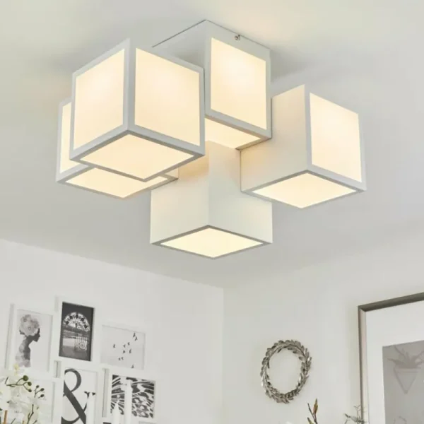 hofstein Plafonnier Allonville LED Blanc, 1 lumière* Lampes Modernes