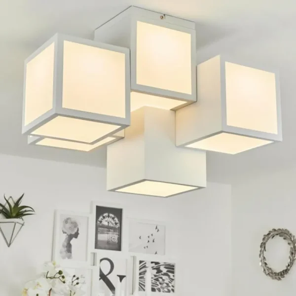 hofstein Plafonnier Allonville LED Blanc, 1 lumière* Lampes Modernes