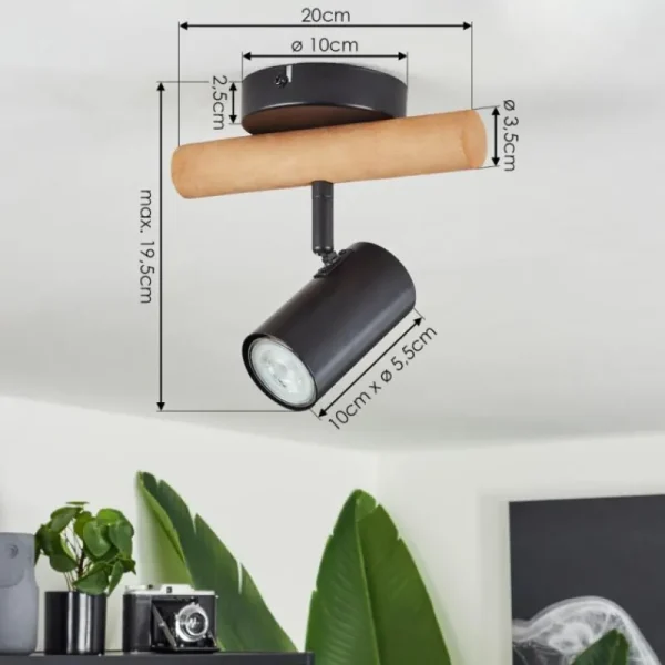 hofstein Plafonnier Arbrentin Écru, Noir, 1 lumière* Lampes Modernes