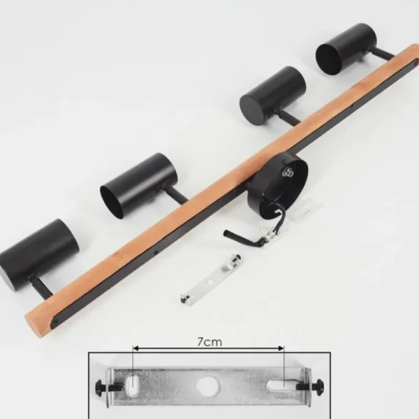 hofstein Plafonnier Arbrentin Écru, Noir, 4 lumières* Lampes Modernes