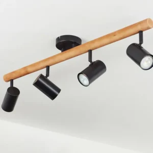 hofstein Plafonnier Arbrentin Écru, Noir, 4 lumières* Lampes Modernes