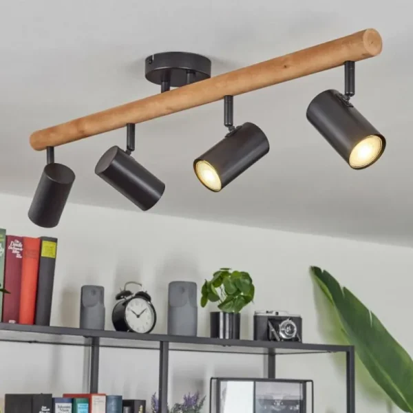 hofstein Plafonnier Arbrentin Écru, Noir, 4 lumières* Lampes Modernes