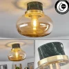 hofstein Plafonnier Arge Vert, Aspect marbre, Laiton, Blanc, 1 lumière* Lampes En Verre