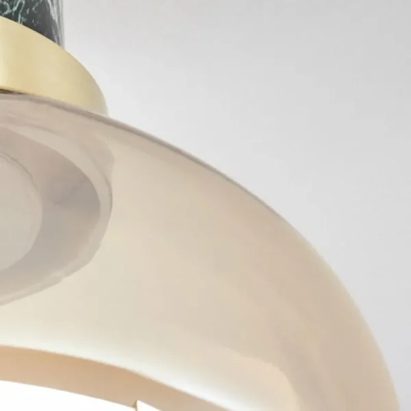 hofstein Plafonnier Arge Vert, Aspect marbre, Laiton, Blanc, 1 lumière* Lampes En Verre