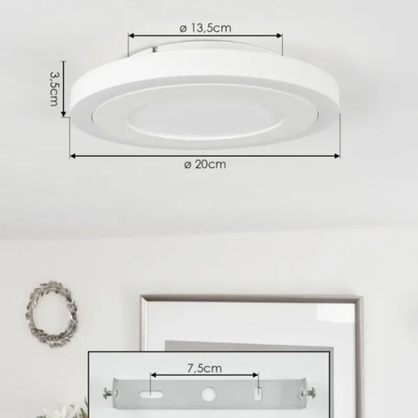 hofstein Plafonnier Audrieu LED Blanc, 2 lumières* Lampes Modernes