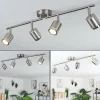 hofstein Plafonnier Autilla LED Nickel mat, 4 lumières* Lampes Modernes