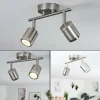 hofstein Plafonnier Autilla LED Nickel mat, Blanc, 2 lumières* Lampes Modernes