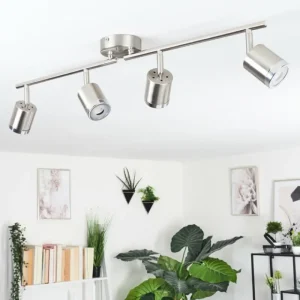 hofstein Plafonnier Autilla LED Nickel mat, 4 lumières* Lampes Modernes