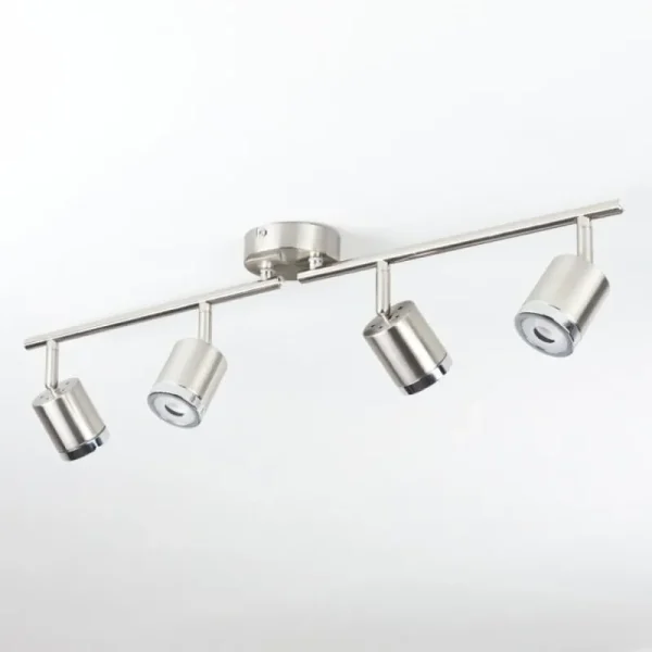 hofstein Plafonnier Autilla LED Nickel mat, 4 lumières* Lampes Modernes