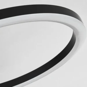 hofstein Plafonnier Avelal LED Brun, Couleur bois, Noir, 1 lumière* Lampes Modernes