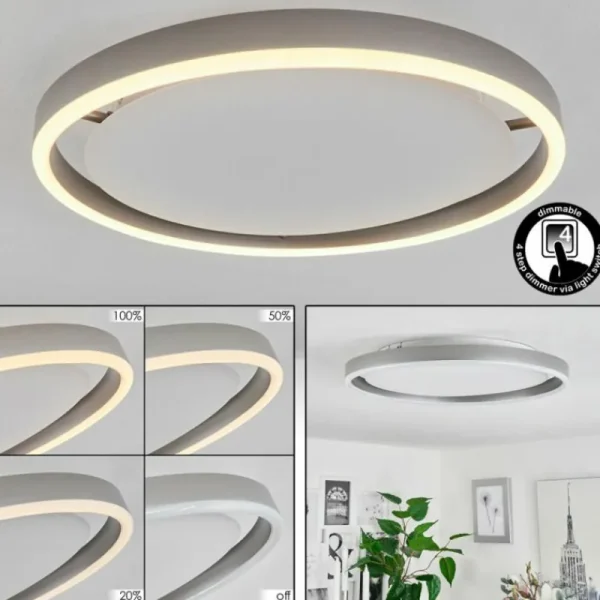 hofstein Plafonnier Barril LED Aluminium, 1 lumière* Lampes Modernes